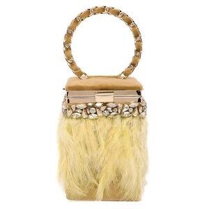 8952 Yellow Potli Purses Gift Handmade Evening Handbag Stylish Bridal